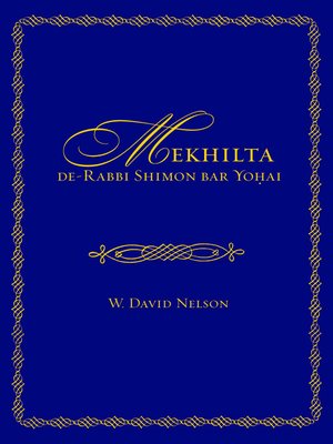 cover image of Mekhilta de-Rabbi Shimon bar Yo